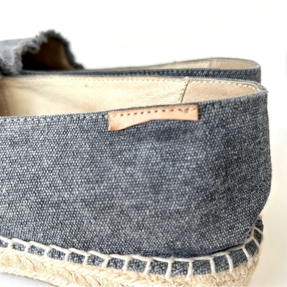 Anthropologie Mint & Rose Amalfi Espadrilles Navy Blue Metallic Cap Toe Size 8 - Picture 11 of 16